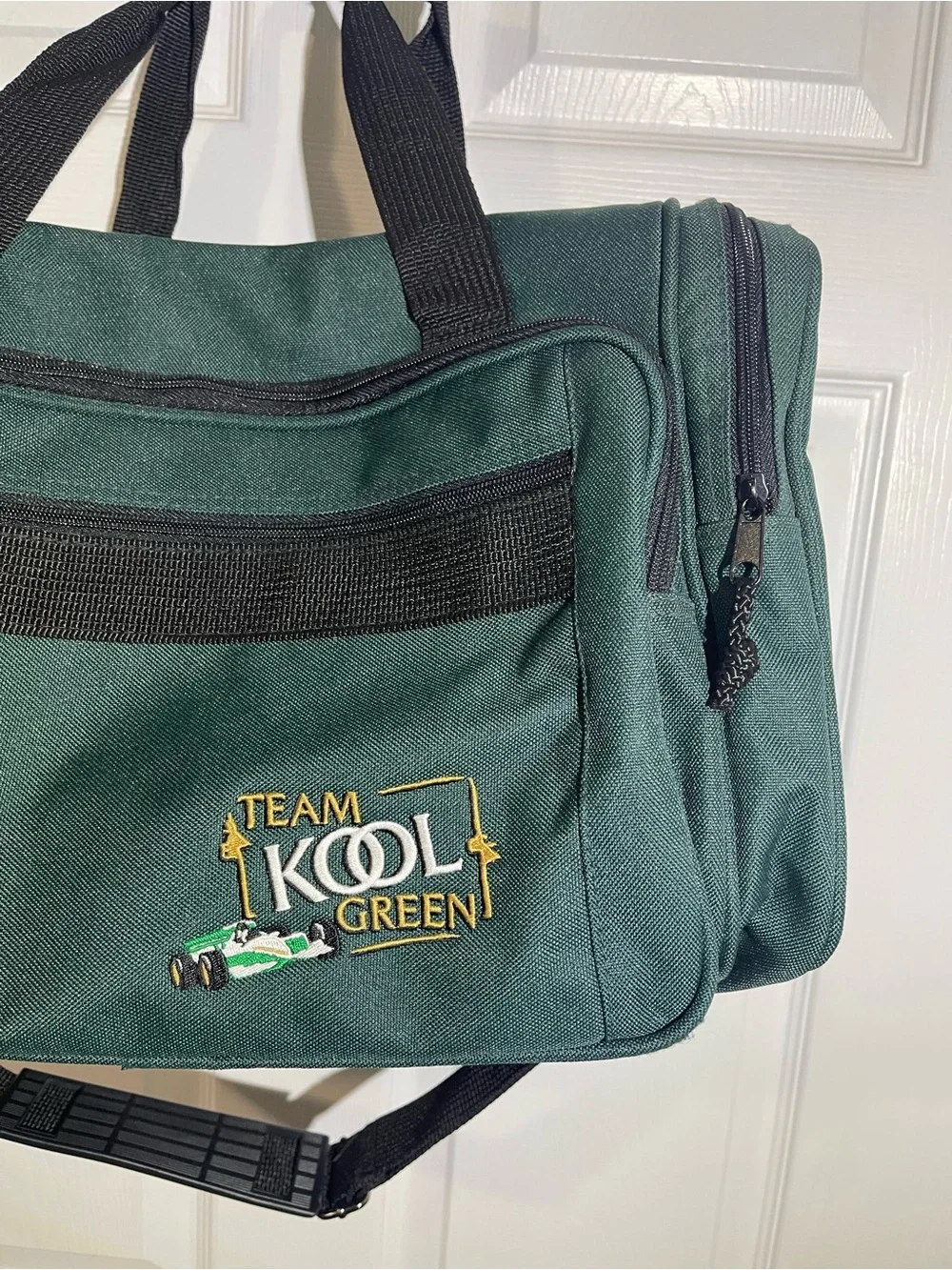 Team Kool Vintage 90’s Green Indy Racecar Green Duffle Bag EUC